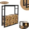 Jayseuw étagère à bois de chauffage en métal étagère à bois Voir les images du produit 8