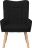 vidaXL Sessel Schwarz 63 x 67 x 94 cm Stoff und Sperrholz Produktbild-Vorschau 4
