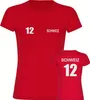 multifanshop Damen T-Shirt - Schweiz - Trikot Nummer 12, Produktbild-Vorschau 1