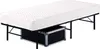 A single bed with a mattress and a storage box underneath. Produktbild-Vorschau
