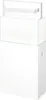 A white aquarium stand with a glass aquarium tank and a white LED light fixture on top. Produktbild-Vorschau