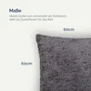 Dekokissen 60x60 cm Anthrazit, Chenille Kissenhülle mit Produktbild-Vorschau 2