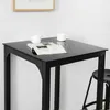 SoBuy Quadratischer Bartisch Küche Hoher Tisch Hoher Produktbild-Vorschau 5