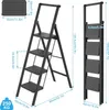 XINZI Escabeau 4 marches pliable avec main courante, Voir les images du produit 2