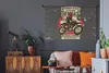 MuchoWow® Wandteppich Wandbehang Motorrad - Helm - Retro - Produktbild-Vorschau 5