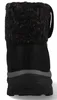 The back view of a black boot with a knitted cuff. Voir les images du produit