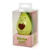 A cute avocado-shaped kitchen timer is displayed in its retail packaging. Voir les images du produit