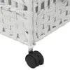 vidaXL Wäschekorb mit Rollen Weiß 66x35x60 cm Rattan Produktbild-Vorschau 10