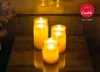 Candela Lights LED Kerzenglas 3er Set Gold Echtwachs inkl. Produktbild-Vorschau 2
