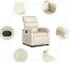 vidaXL Relaxsessel mit Aufstehhilfe Creme Kunstleder Produktbild-Vorschau 7