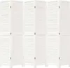 A white, slatted room divider is shown unfolded. Voir les images du produit