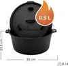 FireRocket Dutch Oven 9qt 8,5L ohne Füße Premium Gusseisen Produktbild-Vorschau 2