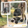 PawHut Hundewagen 3 in 1 Hundebuggy Faltbar Hundebox, Produktbild-Vorschau 3