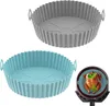 2Pcs Silikonform für Heißluftfritteuse, 20cm Airfryer Produktbild-Vorschau 1