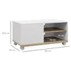 HOMCOM Moderner Wohnzimmer-TV-Schrank mit Rollen, Tisch für Produktbild-Vorschau 3