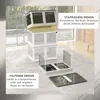 HOMCOM 69L Úložný box s kolečky, přístup z 5 stran, bílý Náhled obrázku produktu 4