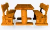 Gartenmöbel-Set "Rustikal" Farbton Pinie 160x200x80 cm Produktbild-Vorschau 1