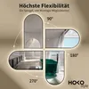HOKO® LED Bogenspiegel 50x90/90x50 cm mit Schwarzer Produktbild-Vorschau 2