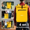 Wiltec Sacoche sac à dos étanche pour porte-bagages jaune – Voir les images du produit 6