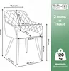 2er Set Velours Esszimmerstühle mit Rautensteppung VELTO Produktbild-Vorschau 4