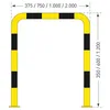 PROREGAL Rammschutz-Bügel | HxB 35x100cm | Rohr-Ø 7,6cm | Produktbild-Vorschau 3