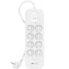 A white Belkin power strip with 8 outlets and USB/USB-C ports, shown against a white background. Náhled obrázku produktu