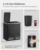 SONGMICS Mülleimer Küche, 2 x 15 Liter, Mülltrennsystem 2 Produktbild-Vorschau 2