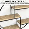 Gadgy Gadgy Scaffale da parete industriale - Rotondo con 4 Anteprima dell’immagine prodotto 3