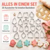 20-teiliges Ausstechformen Set – Weihnachts Keksausstecher Produktbild-Vorschau 5