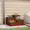 vidaXL Vaso da giardino arrugginito 100 x 100 x 60 cm Anteprima dell’immagine prodotto 2