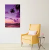 Wallario Premium Leinwandbild Sonnenuntergang unter Palmen  Produktbild-Vorschau 3