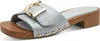 Tamaris Damen Pantolette Clog mit Sohle in Holzoptik und Produktbild-Vorschau 2