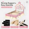 INONEFT Kinderbed, gestoffeerd bed 90x190 cm, prinsessenbed Productafbeelding-voorbeeld 10