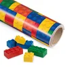 Papier d'emballage en forme de briques, multicolore, 0,70 x Voir les images du produit 3