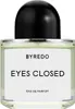 A close-up studio shot of a Byredo Eyes Closed Eau de Parfum bottle. Podgląd zdjęcia produktu