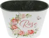 Dekoratives Pflanzgefäß mit Rosendekor für Blumen und Produktbild-Vorschau 3