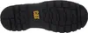 The sole of a black boot with a yellow CAT logo. Voir les images du produit