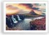 Gerahmtes Poster - Weißer Rahmen - Wasserfall Himmel Berg - Produktbild-Vorschau 1