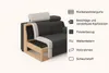 Ecksofa L-Form 275 x 202 cm Schwarz links mit Produktbild-Vorschau 9