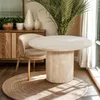 Tavolo da pranzo 120 cm moderno rotondo in legno effetto Anteprima dell’immagine prodotto 2