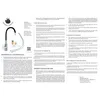 An instruction manual page for a kitchen faucet, showing a diagram of the faucet and its components, along with warranty and usage information. Produktbild-Vorschau