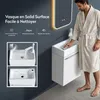 doporro Petit Meuble sous Vasque Blanc Mat et Vasque 46cm Voir les images du produit 4