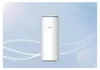 A white ZTE router is centered against a light blue and white gradient background with abstract white lines. Anteprima dell’immagine prodotto