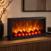 Dekorativer LED-Kamin, aus Metall, 10 x 57 x 25 cm Produktbild-Vorschau 2