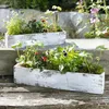 2x Pflanzkasten Shabby Holz weiß – Blumenkasten Produktbild-Vorschau 6