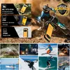 Collage of a rugged smartphone in various outdoor and extreme environments, alongside marketing text and certifications. Produktbild-Vorschau