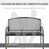 Outsunny Coussin de banc de jardin, coussin banquette de Voir les images du produit 3