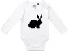 Huuraa Baby Body Hase Kaninchen Silhouette 74 White  Produktbild-Vorschau 1