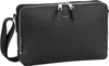 A black Lacoste bodybag reporter bag is shown against a white background. Voir les images du produit