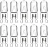 A grid of ten clear halogen light bulbs with G9 bases. Produktbild-Vorschau